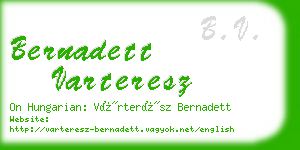 bernadett varteresz business card